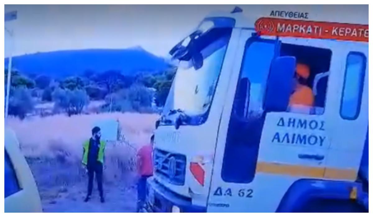 O Δήμος Αλίμου στη μάχη με τη φωτιά, στην Κερατέα (VIDEO)