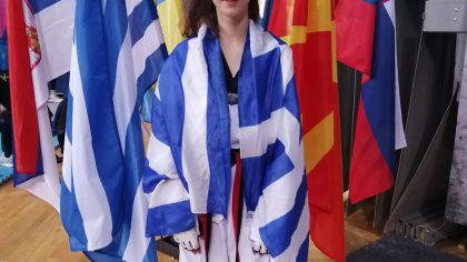Η αθλήτρια Ζαγκλαρά Βασιλική από τον ΑΣ ΩΡΙΩΝ στο 6ο Διεθνές Πρωτάθλημα Ταεκβοντό Asterix Cup στο Νις της Σερβίας